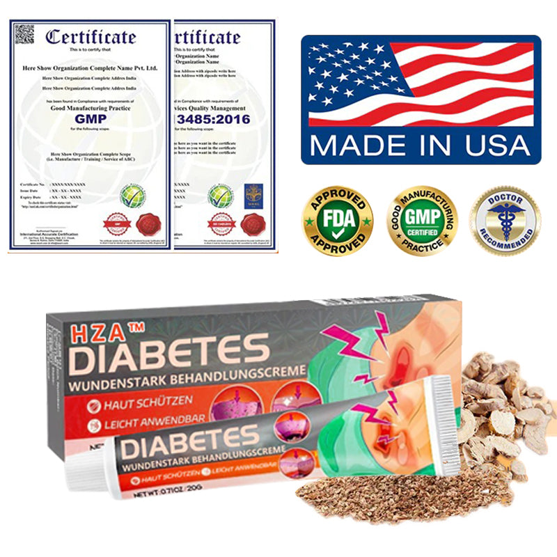 ✨HZA™ Crema per il trattamento forte delle ferite del diabete (👨⚕️Allevia il prurito della pelle, riduce gonfiore e dolore, antibatterica e antinfiammatoria, ferite a rapida guarigione, anti-cicatrici e antibatterica)
