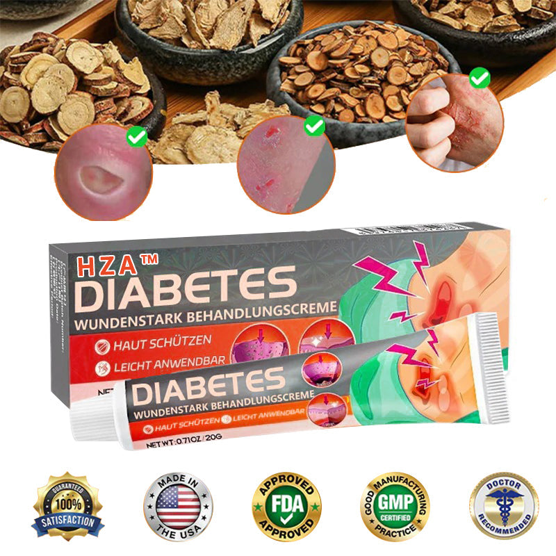 ✨HZA™ Crema per il trattamento forte delle ferite del diabete (👨⚕️Allevia il prurito della pelle, riduce gonfiore e dolore, antibatterica e antinfiammatoria, ferite a rapida guarigione, anti-cicatrici e antibatterica)