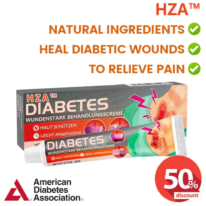 ✨HZA™ Crema per il trattamento forte delle ferite del diabete (👨⚕️Allevia il prurito della pelle, riduce gonfiore e dolore, antibatterica e antinfiammatoria, ferite a rapida guarigione, anti-cicatrici e antibatterica)